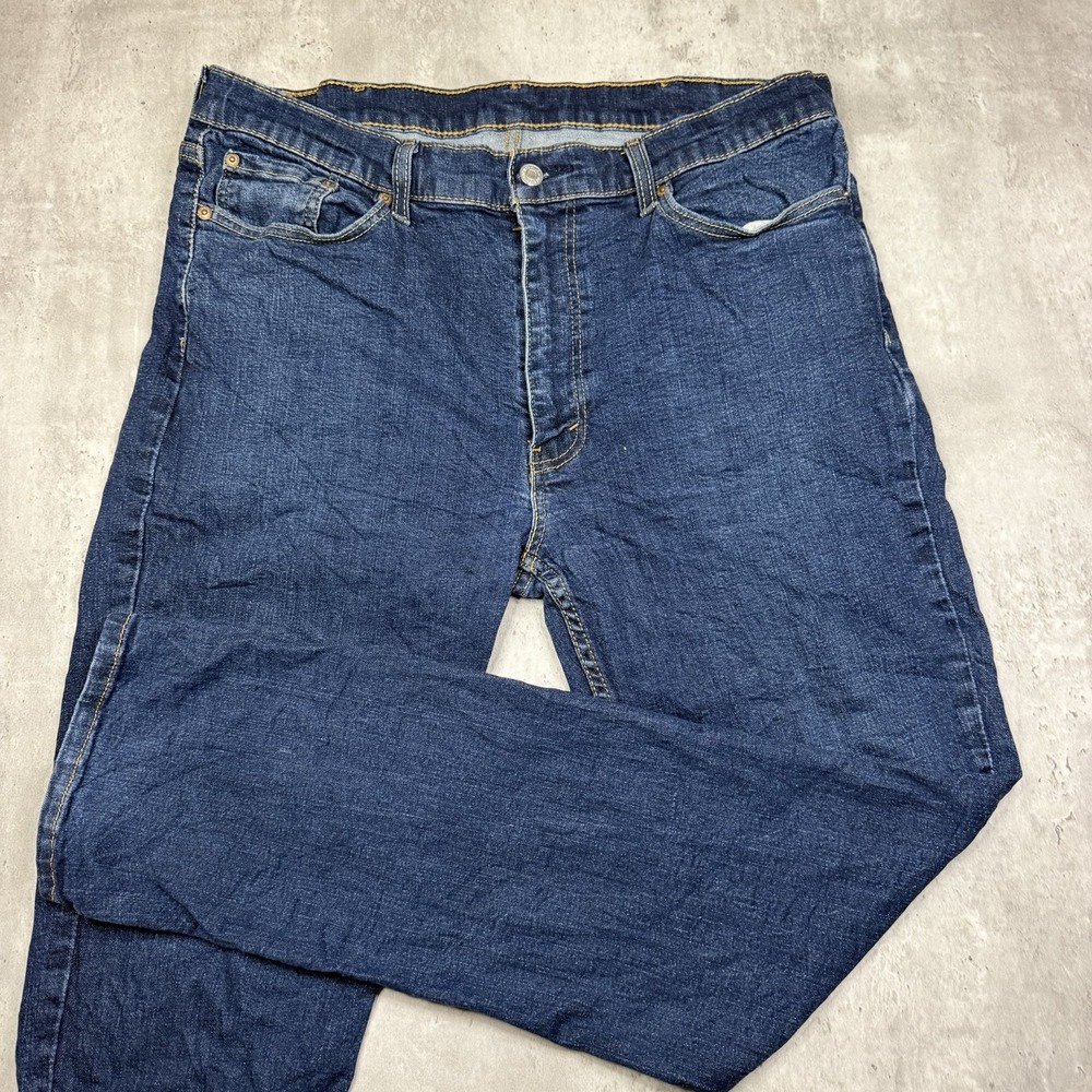 Levi's 514 Men's Straight Fit Blue Denim Jeans Size 38x32 Stretch Work USA